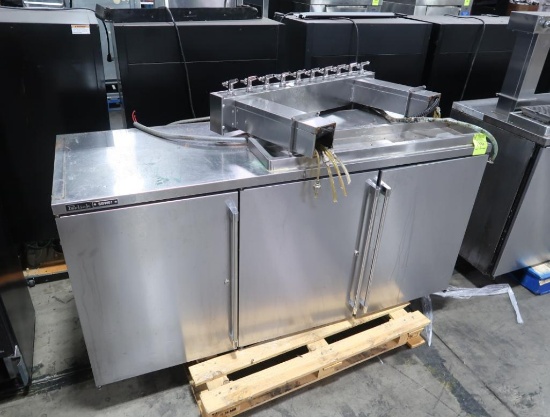 Perlick stainless bar fridge w/ beer spouts