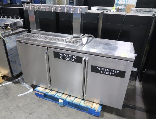 Perlick stainless bar fridge w/ beer spouts