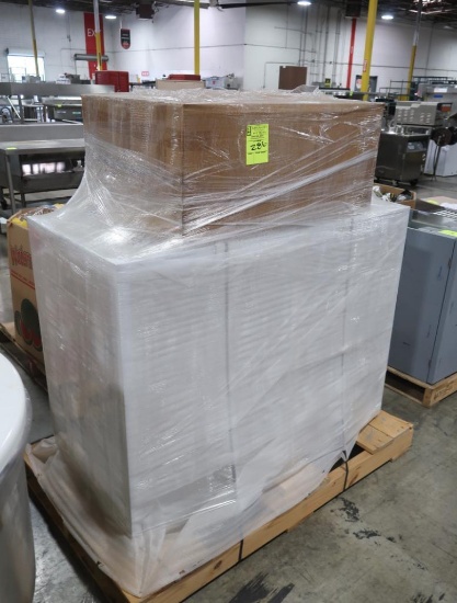 stacked merchandiser w/ 4 adj shelves