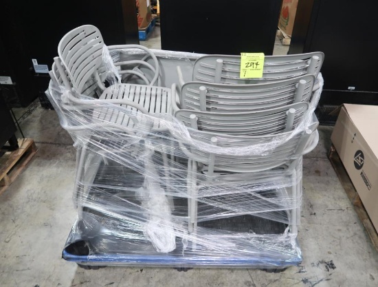 EMU coated steel chairs