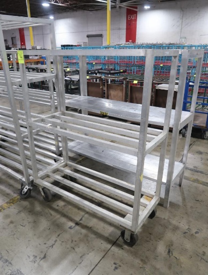 aluminum cooler rack on casters