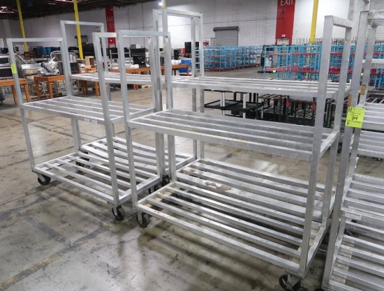 aluminum cooler racks on casters