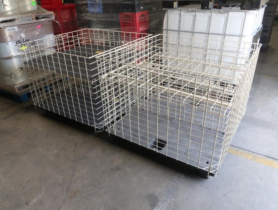 2-section steel wire crate
