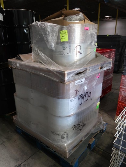 pallet of plastic wrap