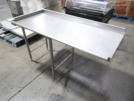 stainless dishwashing receiving table