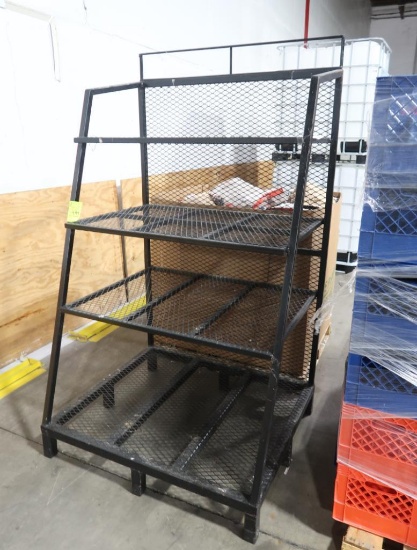 4-tier slanted steel wire shelf