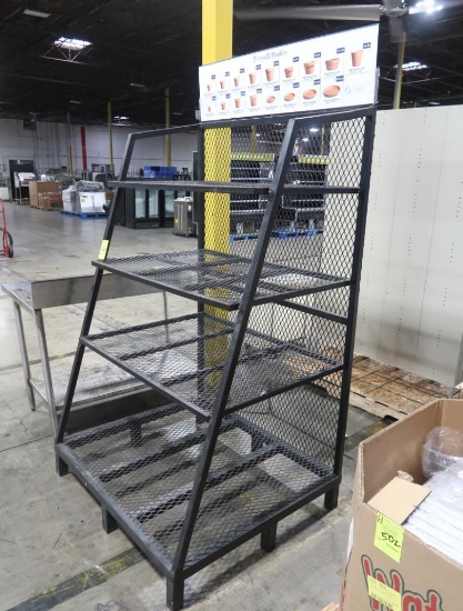 4-tier slanted steel wire shelf