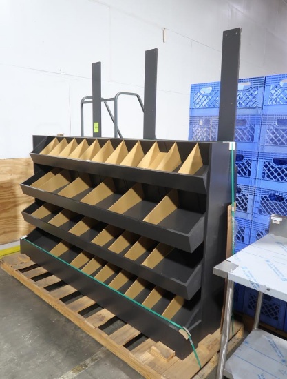 4-tier slanted shelves merchandiser