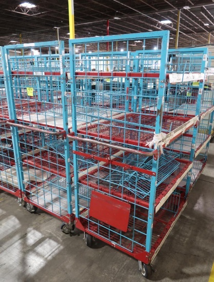 4-tier wired shelf on casters