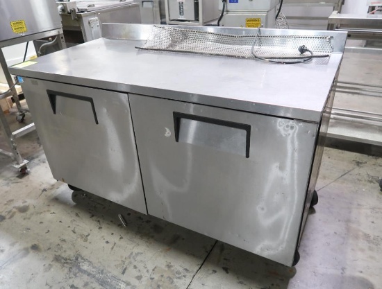 True stainless refrigerated 2-door work table