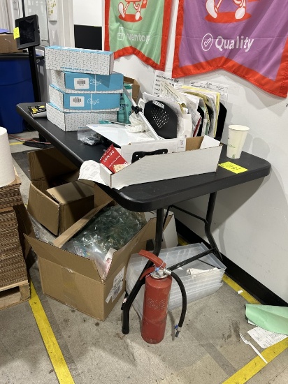 5FT BLACK PLASTIC FOLDING TABLE
