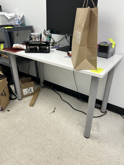 4FT DESK W/ USB AND OUTLET CHARGING PORTS