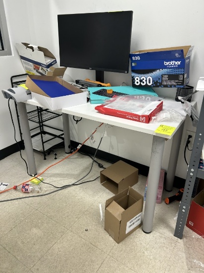4FT DESK W/ USB AND OUTLET CHARGING PORTS