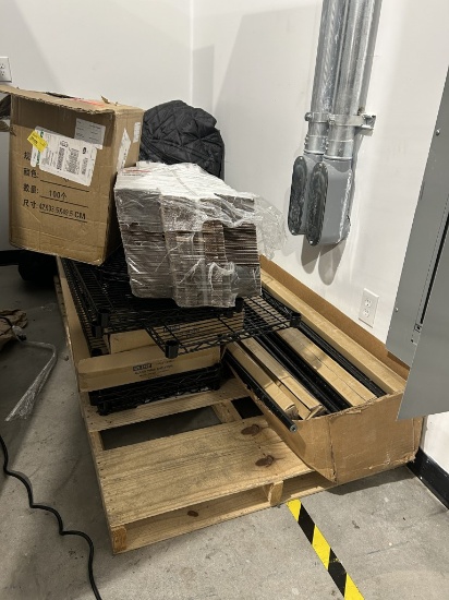 Pallet Of New Uline Rack Parts