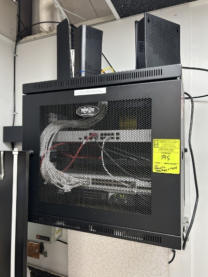 TRIPP-LITE IT CABINET W/ CONTENTS AND SECURITY EQUIPMENT