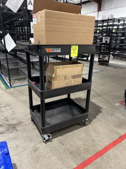 ULINE 19IN X 28IN PLASTIC UTILITY CART