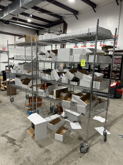60IN X 24IN X 78IN STAINLESS ULINE RACKS ON CASTERS