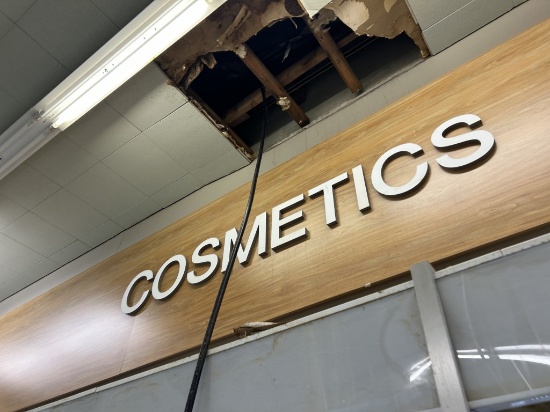 COSMETICS WALL LETTERING