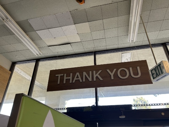 THANK YOU WOODEN SIGN