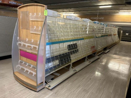 40FT DOUBLE SIDED GREETING CARD MERCHANDISING SHELVING