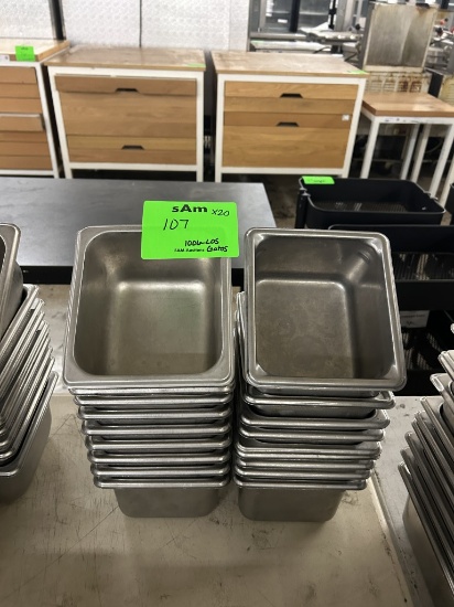 1/6 SIZE COMMERCIAL STEAM TABLE PAN 4” DEEP