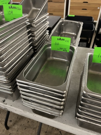 4.1 QT COMMERCIAL STAINLESS STEEL STEAM TABLE PANS