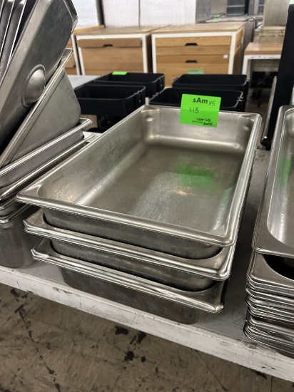 FULL SIZE COMMERCIAL STAINLESS STEEL STEAM TABLE PANS
