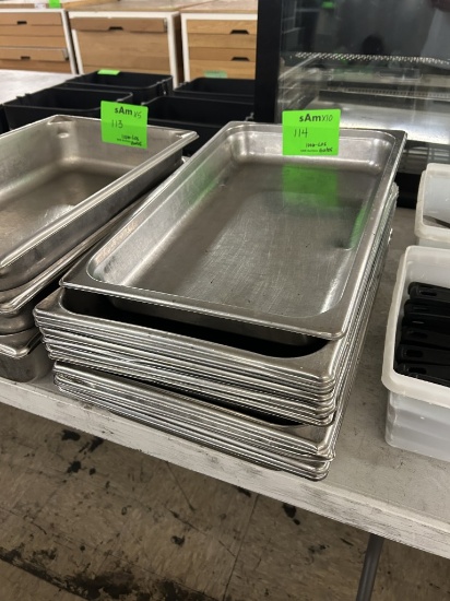 FULL SIZE COMMERCIAL STAINLESS STEEL STEAM TABLE PANS