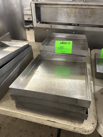 STAINLESS STEEL MEAT/DELI SERVICE CASE TRAYS