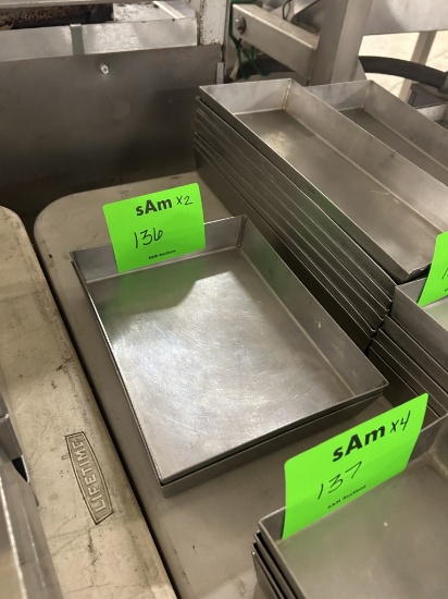 STAINLESS STEEL MEAT/DELI SERVICE CASE TRAYS