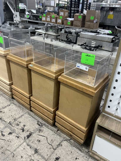 SMALL WOOD MOBILE BIN DISPLAYS