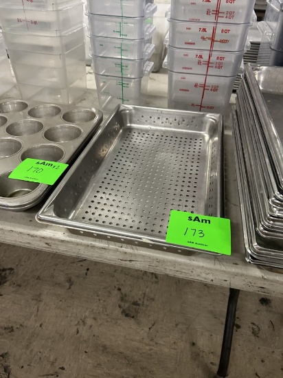 FULL SIZE 24 GAUGE 2 1/2” DEEP PERFORATED STAINLESS STEEL STEAM TABLE PAN