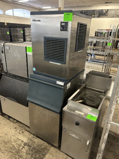 BLUEAIR AIR COOLED CRESCENT ICE MAKER WITH BIN, UP TO 340 LBS ICE DAILY
