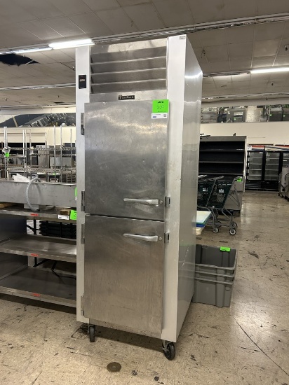 TRAULSEN STAINLESS STEEL 2 DOOR HALF HEIGHT REACH IN REFRIGERATOR