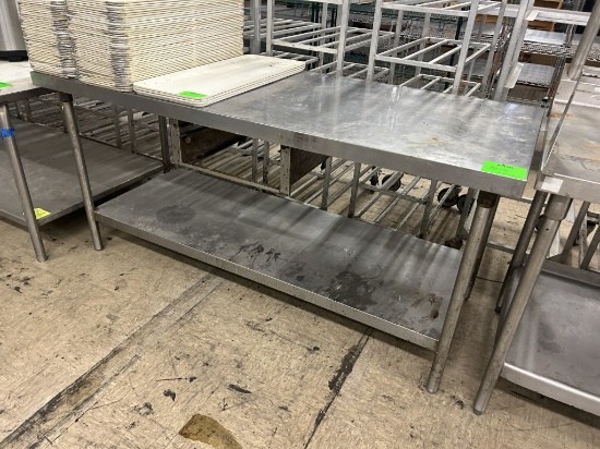 6’ STAINLESS STEEL WORK TABLE WITH BOTTOM SHELF