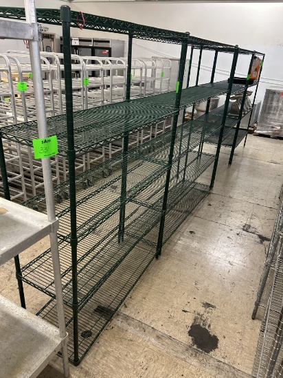 4’, 5’ 5 TIER GREEN WIRE RACKS