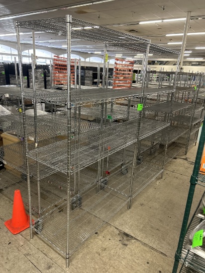 4’ 4 TIER WIRE STORAGE RACKS