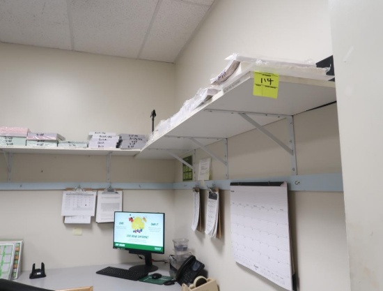 wall shelves, all in room
