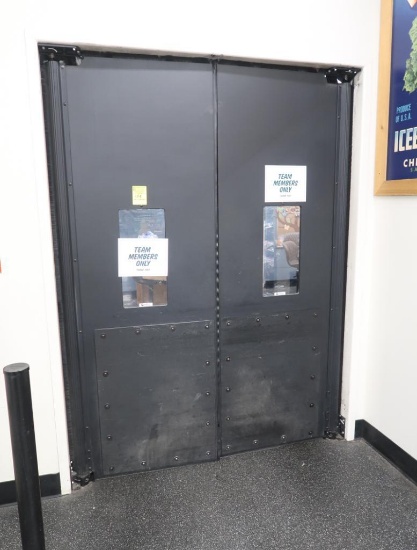 pair of plastic crash doors