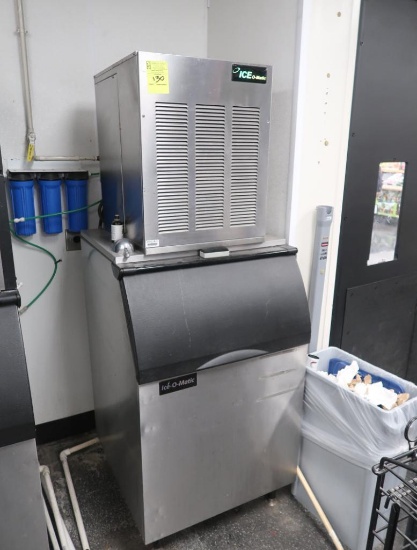 ICE-O-matic ice machine, self contained, w/ storage