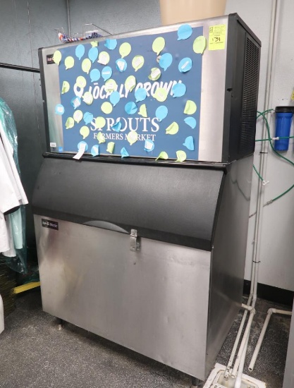 ICE-O-matic ice machine, self contained, w/ storage