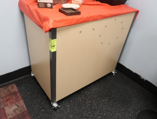 demo cart, on casters