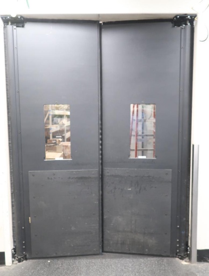 pair of plastic crash doors
