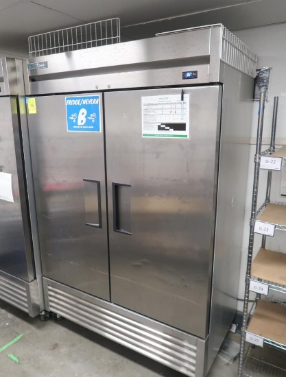 True 2-door stainless freezer