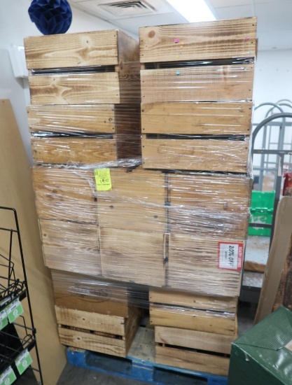 pallet of wooden crates