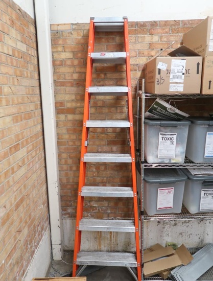 fiberglass step ladder, two sided