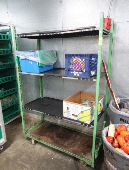 produce cart w/ adjustible shelves