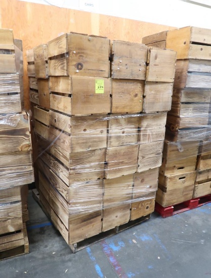 pallet of wooden crates