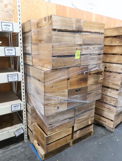 pallet of wooden crates