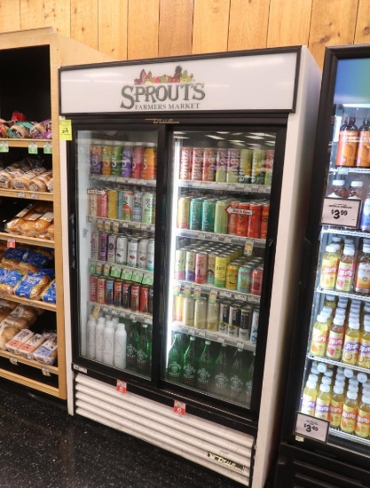 True 2-sliding glass door merchandiser